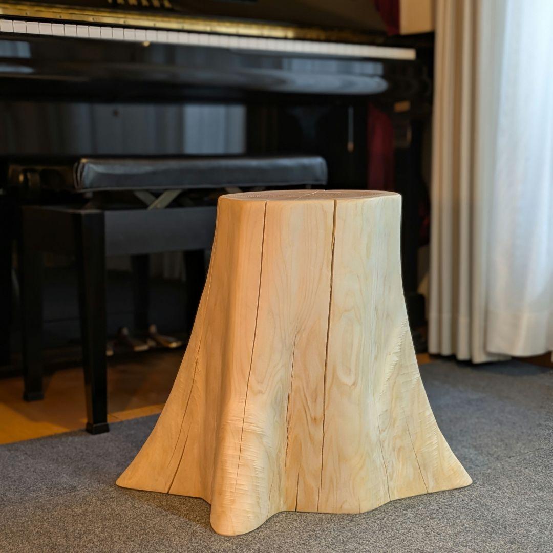 檜　大型　切り株　丸太　椅子　スツール　高さ約44.5㎝