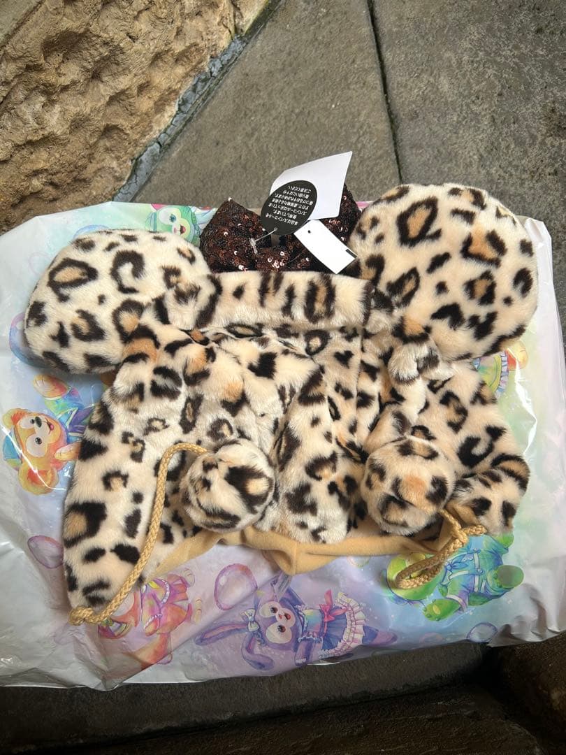 ディズニー ヒョウ柄ファンキャップ ディズニー ヒョウ柄 ミニー耳付き