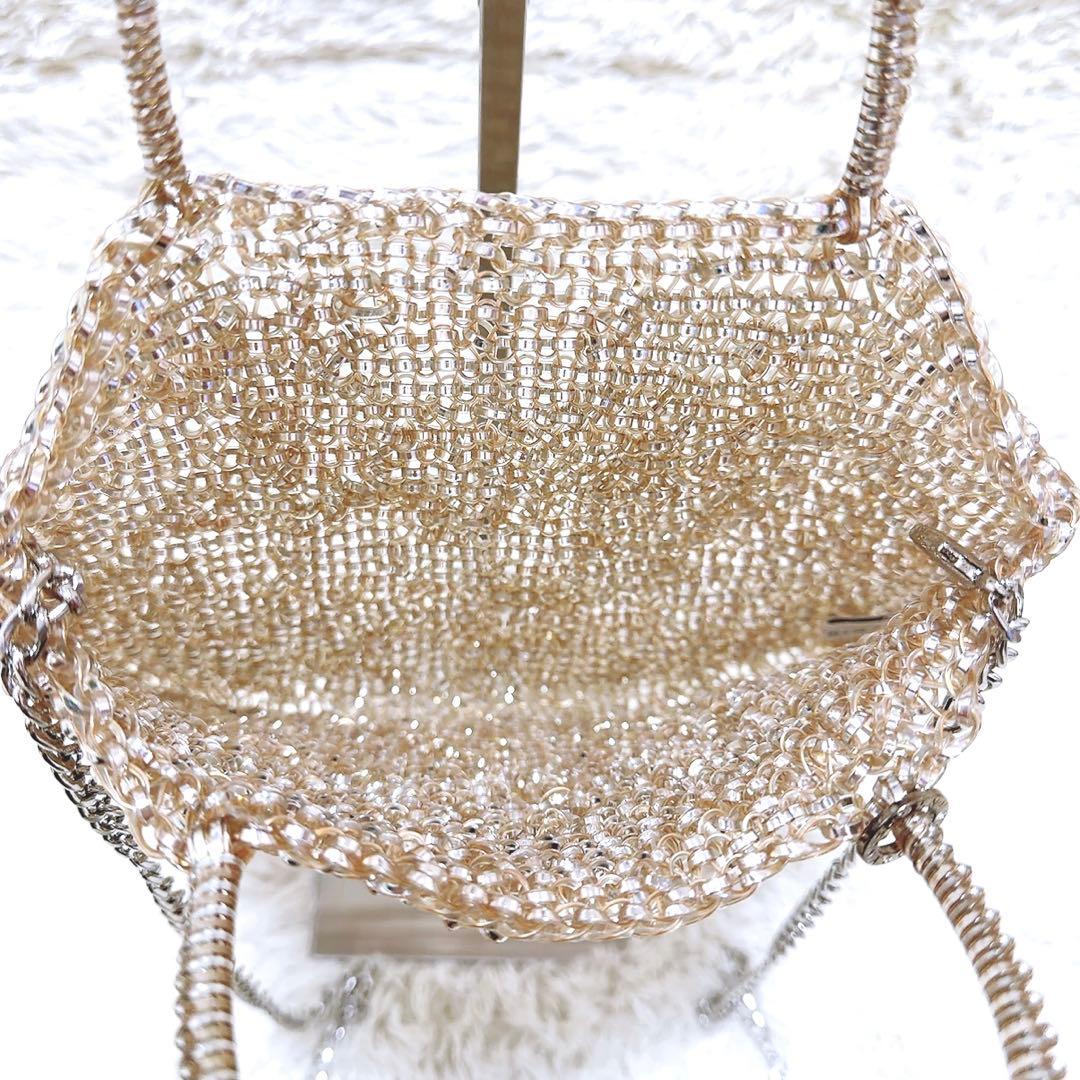 美品✨アンテプリマ　スタンダード　スクエア ミディアム　シルバーゴールド　肩掛け