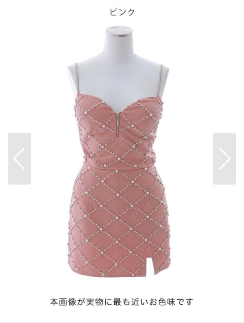 パールビジューキャミセットアップミニドレス