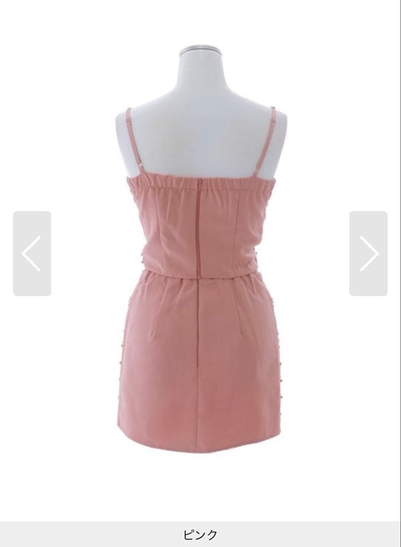 パールビジューキャミセットアップミニドレス