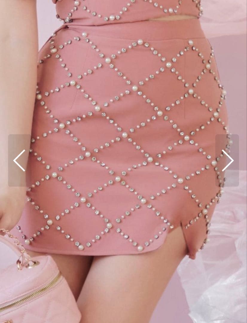 パールビジューキャミセットアップミニドレス