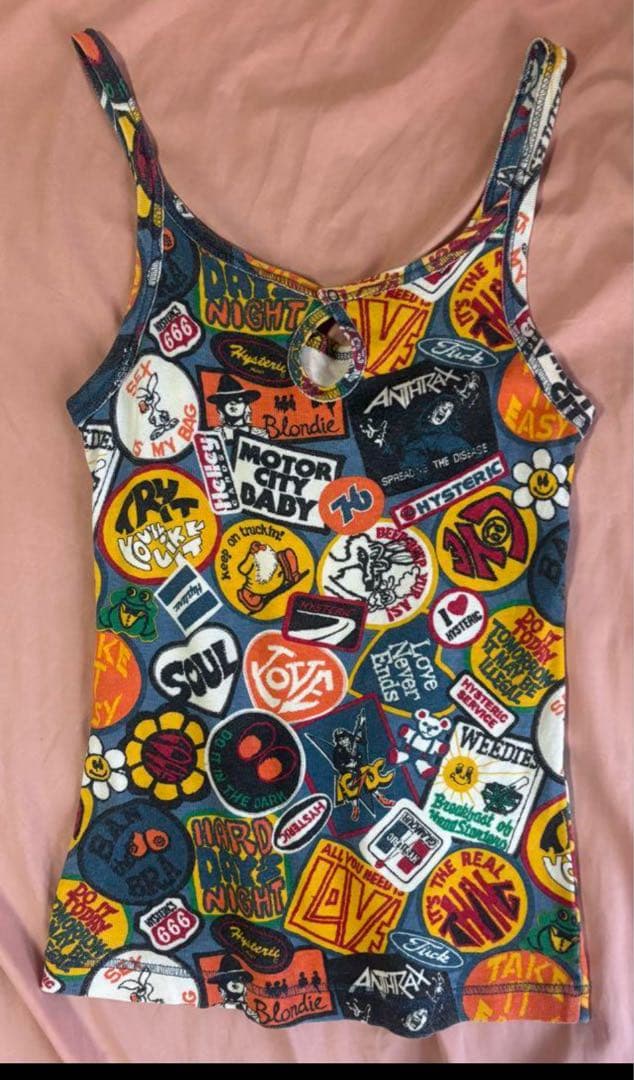 初期タグ　ヒステリックグラマー 総柄　タンクトップ