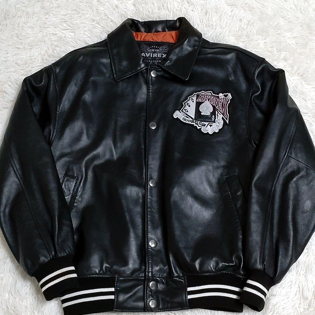 希少】90s AVIREX KING CASINO レザージャケット - メルカリ