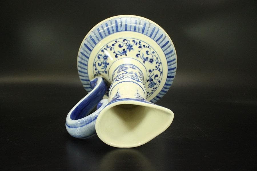 中国美術 青花 纏枝花紋 水注 瓶 中華民国(A884)