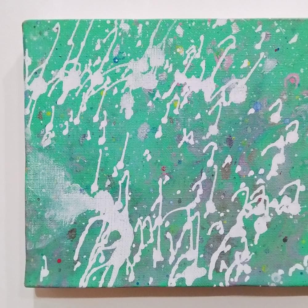 内野隆文 リズム 絵画 抽象画 キャンバス F0号 現代アート 美術 額縁 真作