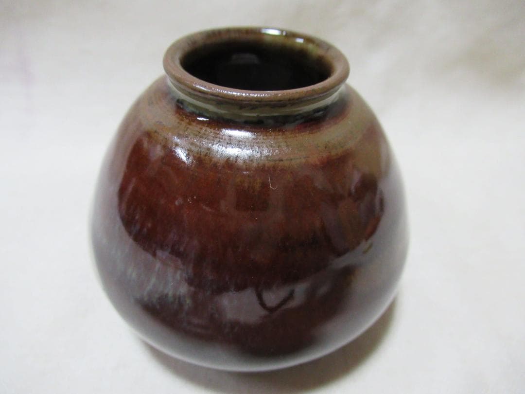 茶道具 高取焼 茄子茶入 喜恵作 共箱