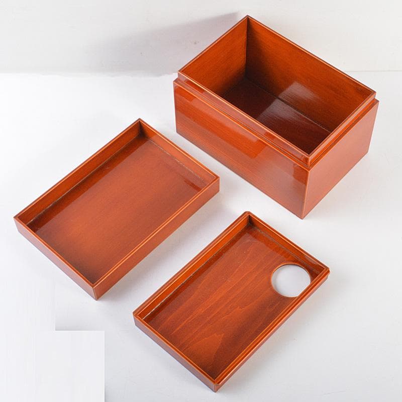 茶道具　漆塗　春慶塗茶箱　洞華作　茶碗　香合など　七点　一式　仕覆付　C6457