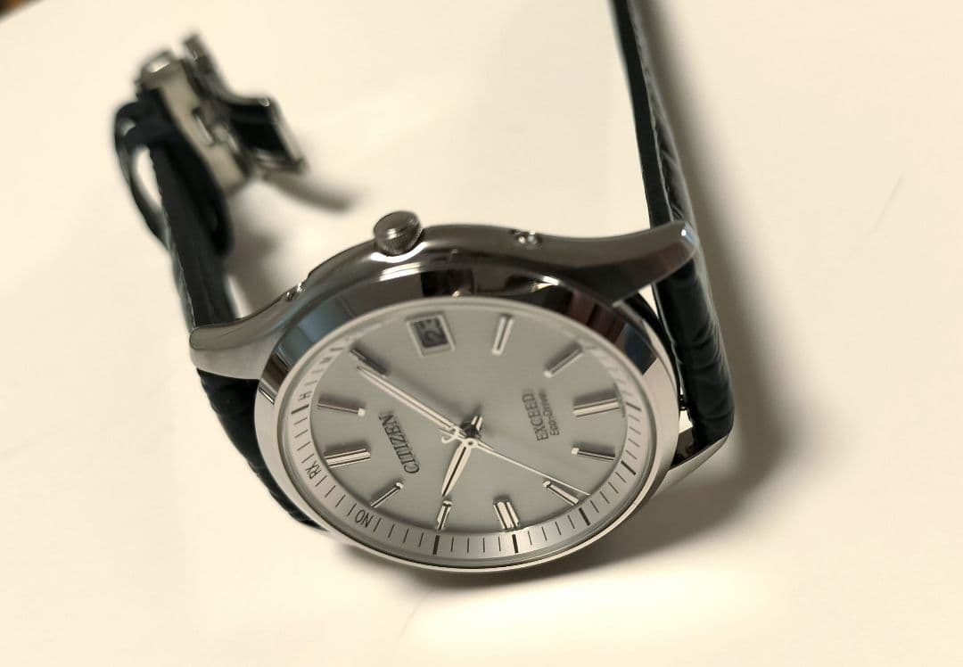 美品　シチズン　EXCEED　エコドライブ電波時計　EAG74-2941