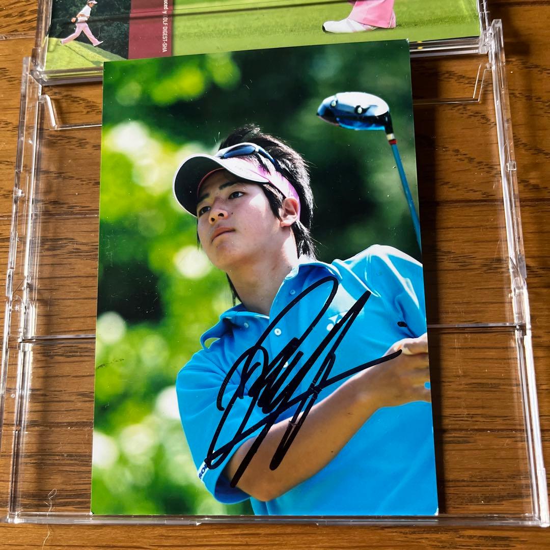 石川遼　本人実際着用　ポロシャツ　直筆サイン入りサンバイザー