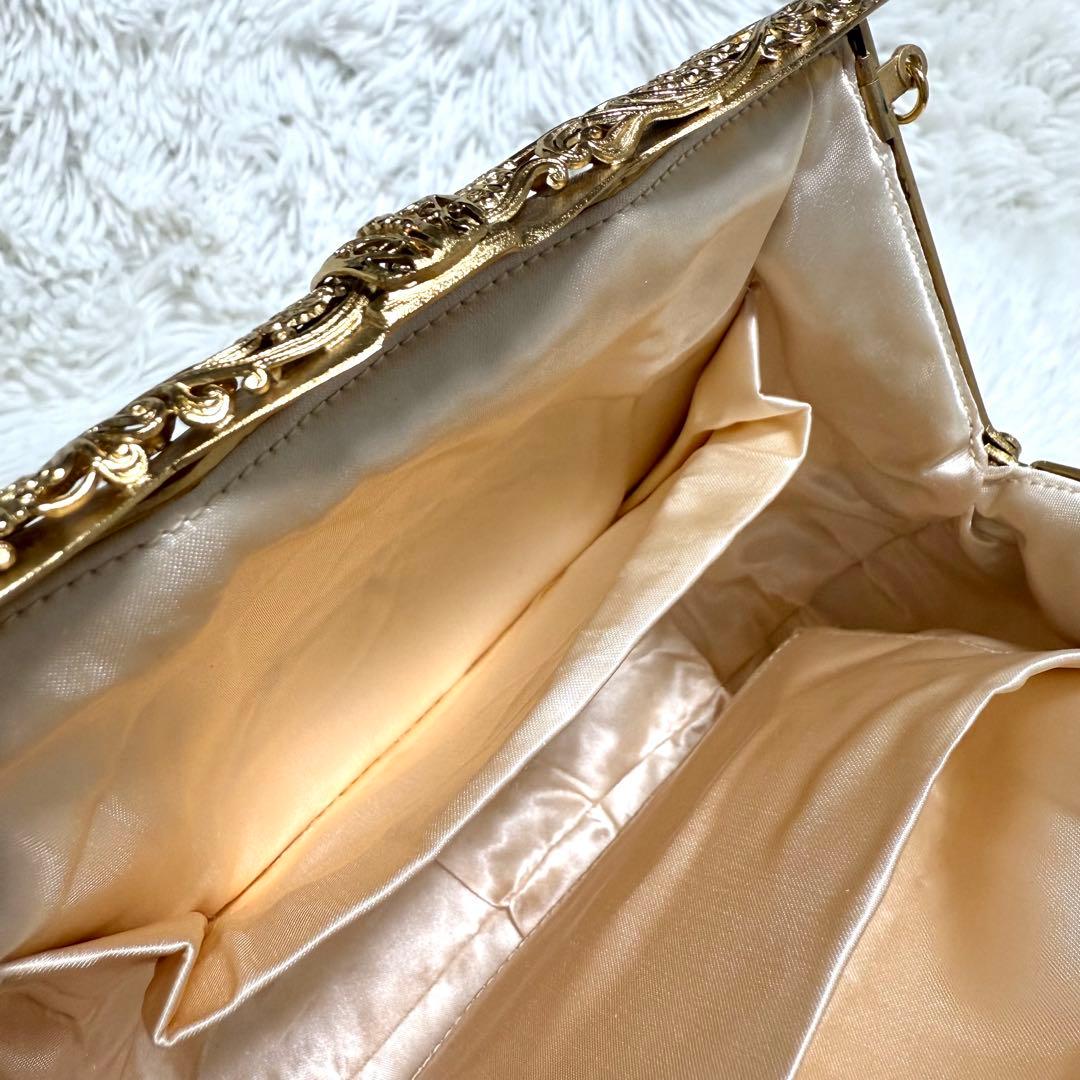 美品 花井幸子 YUKIKO HANAI ビーズ 刺繍 パーティー バッグ 和装