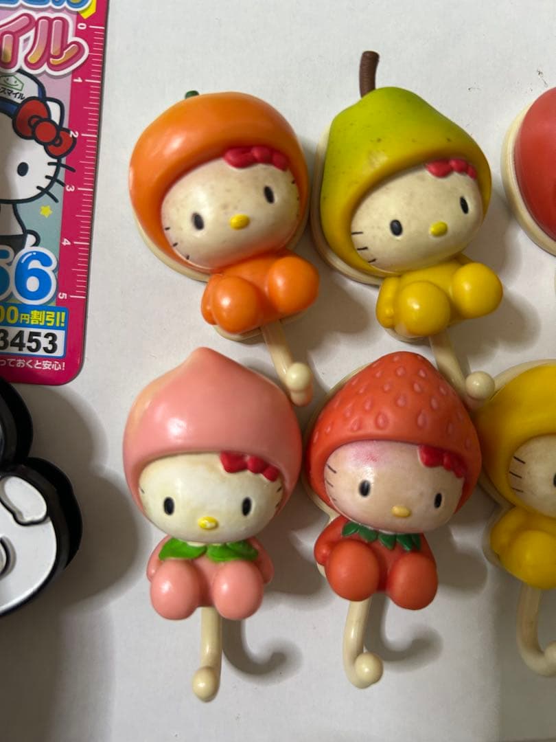ハローキティ フルーツマグネットフック なっちゃん8体 平成レトロ