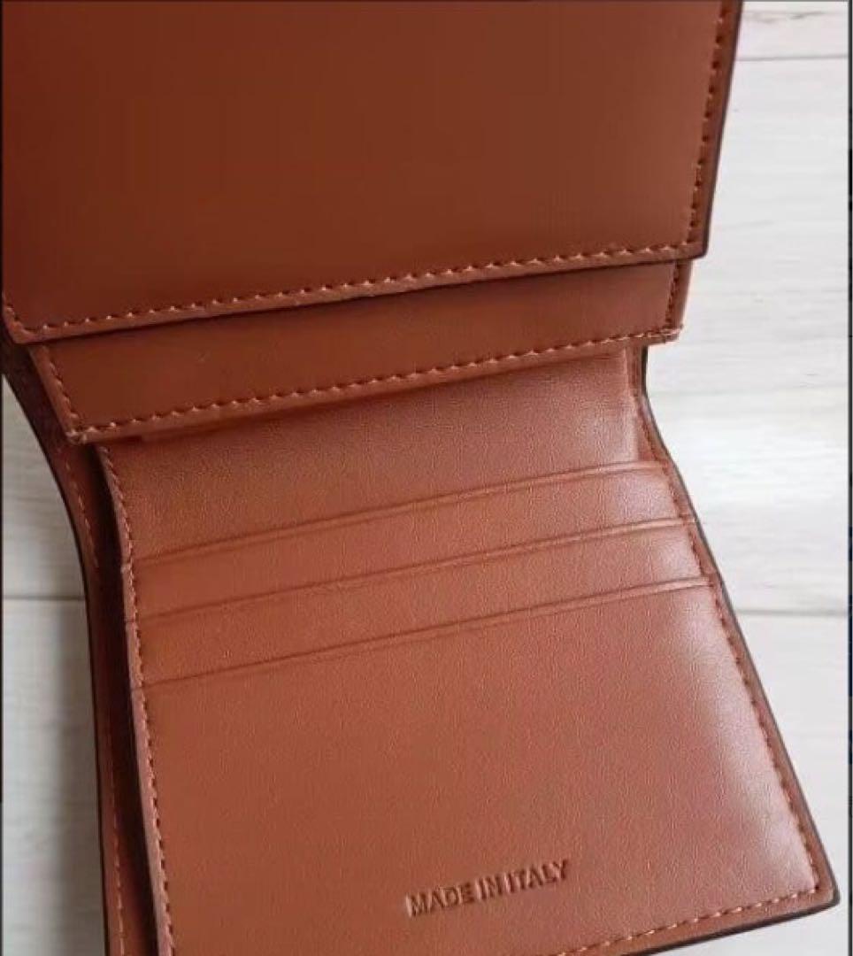 セリーヌ レザー 三つ折り財布 ブラウン ゴールド金具