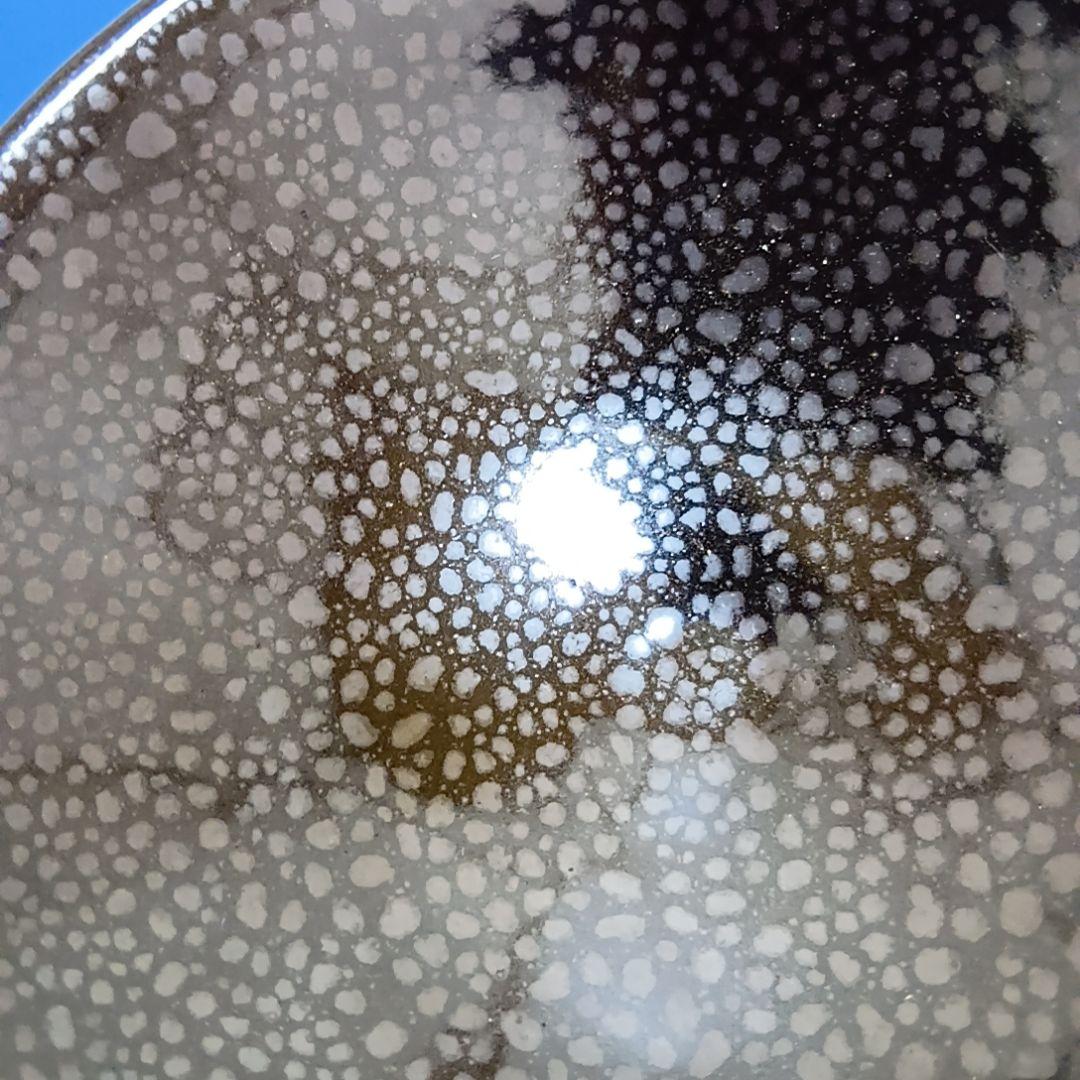 骨董品 新庄東山焼 油滴天目茶碗 五代 涌井弥瓶 陶磁器 茶器 茶道具