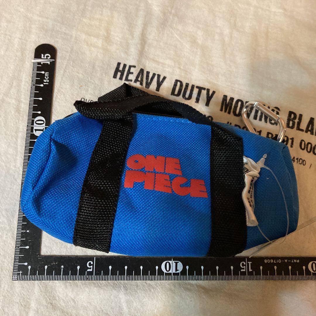 ミニボストン　ポーチ　ワンピース　新品未使用　ルフィ　青　カラビナ付き