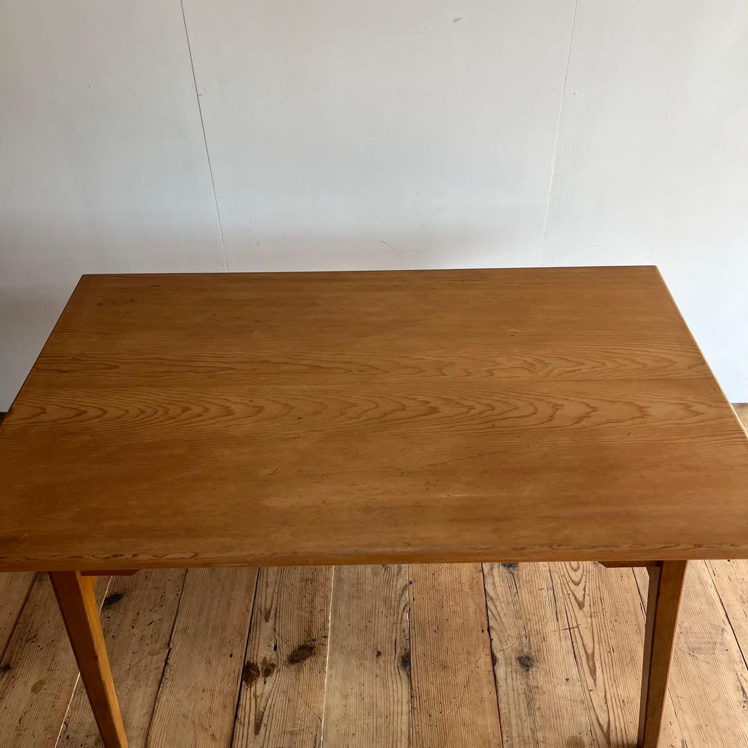 アンティーク テーブル オーク材 パイン材 机 4人掛け ナチュラル 無垢材