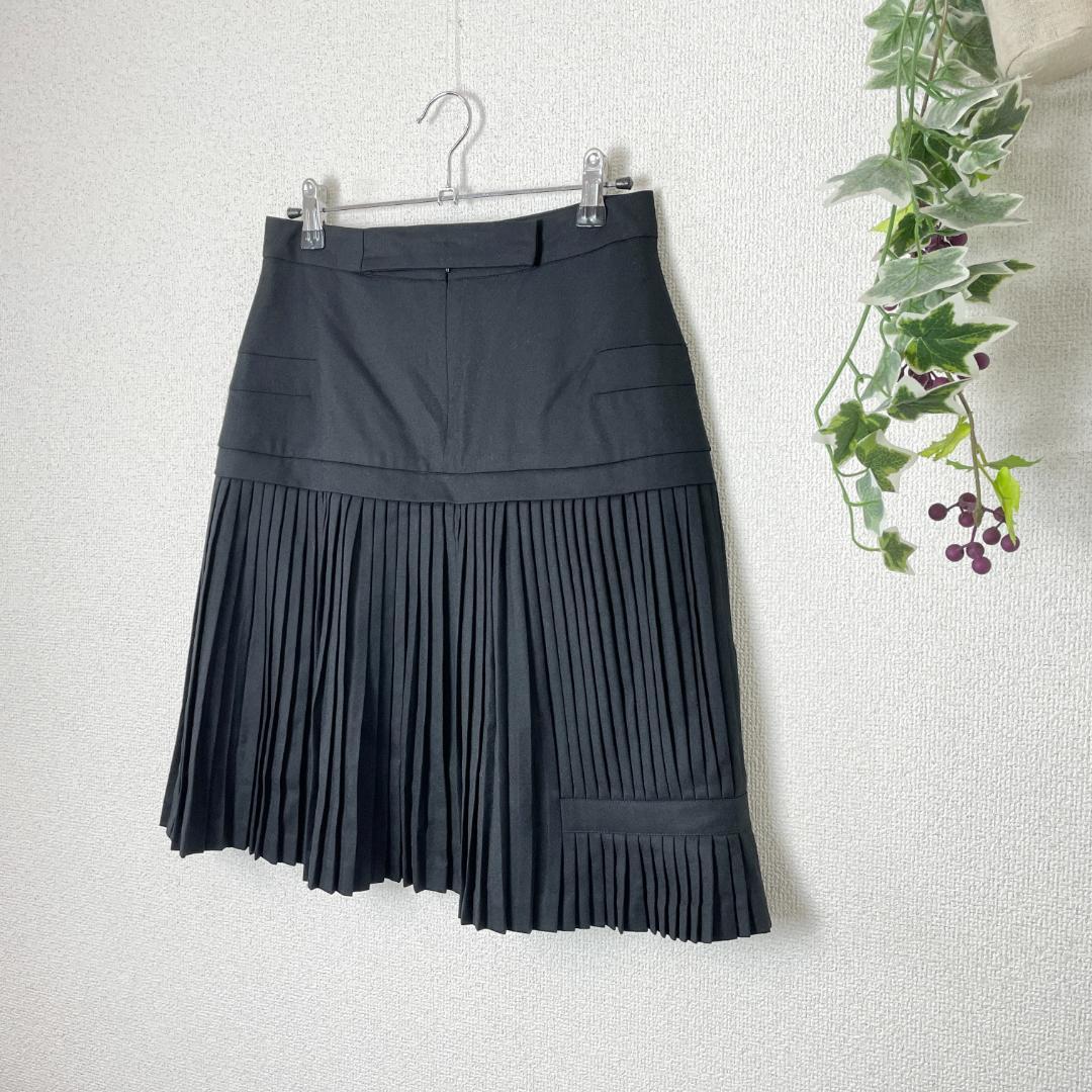 VERONIQUE BRANQUINHO 切り替え プリーツ スカート ウール