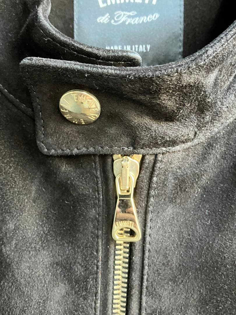 週末セールEMMETT ゴートスエード シングルライダースジャケット