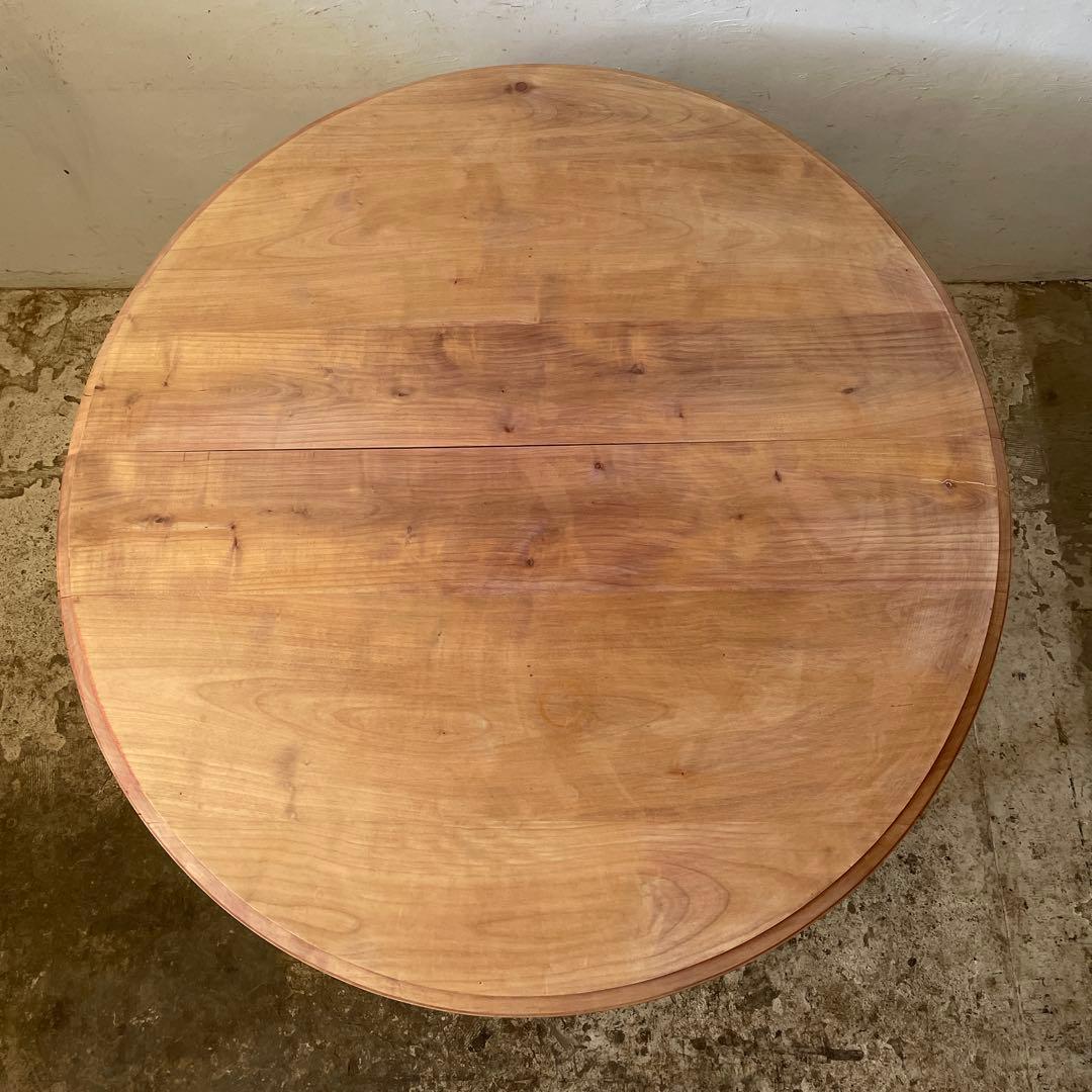 e0ビンテージ　オーバルダイニングテーブル　 剥離