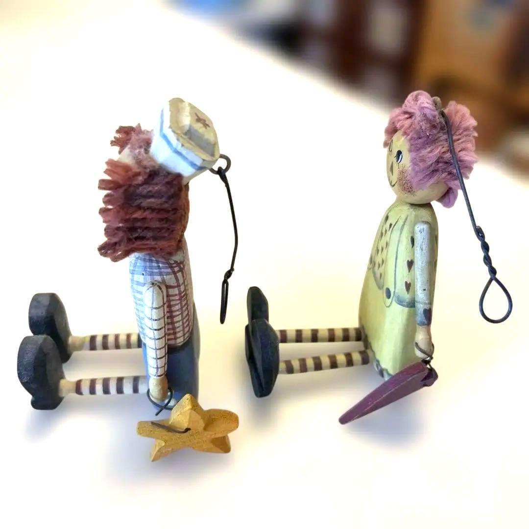 レア】ラガディ・アンとラガディ・アンディ 木製人形ペアセット