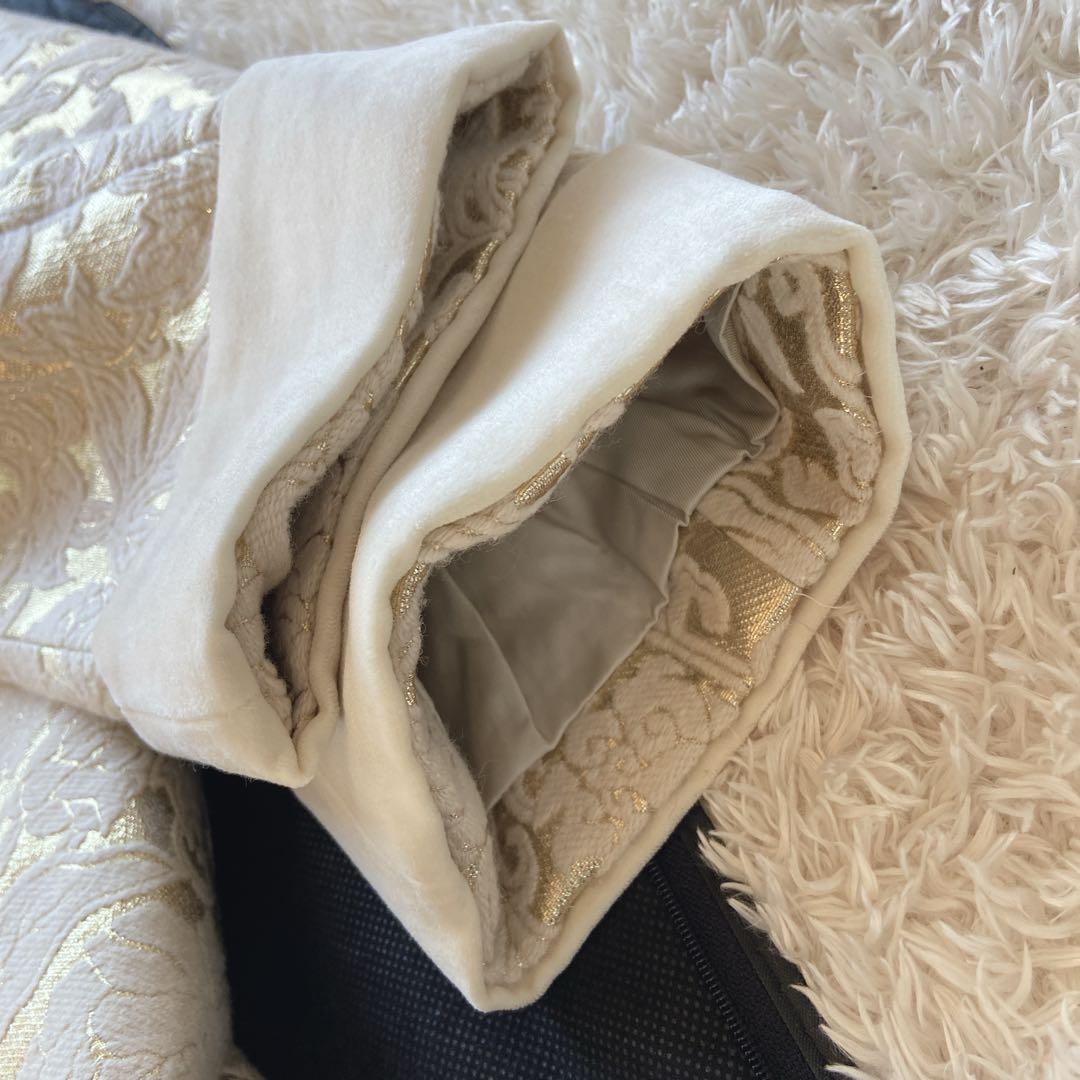 美品ヴィヴィアンタムゴールド花柄コートジャガードチャイナ金ロング0