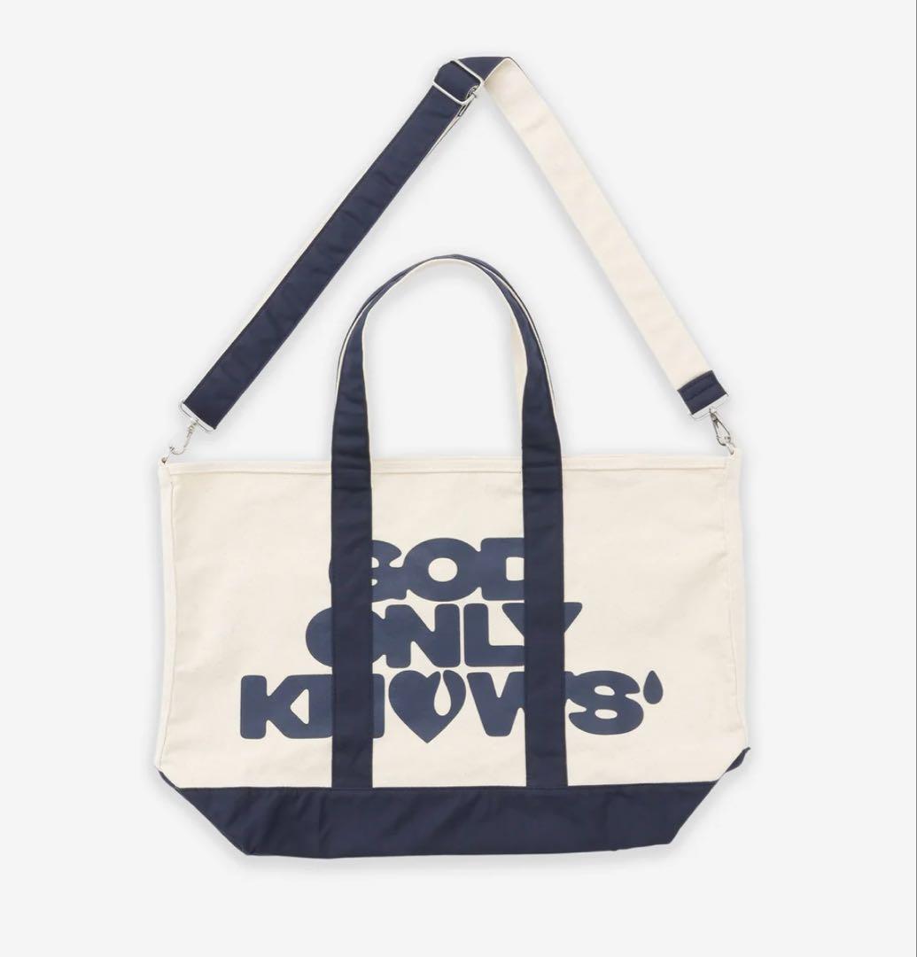 GODONLYKNOWS OVERSIZED SHOULDER TOTE BAG