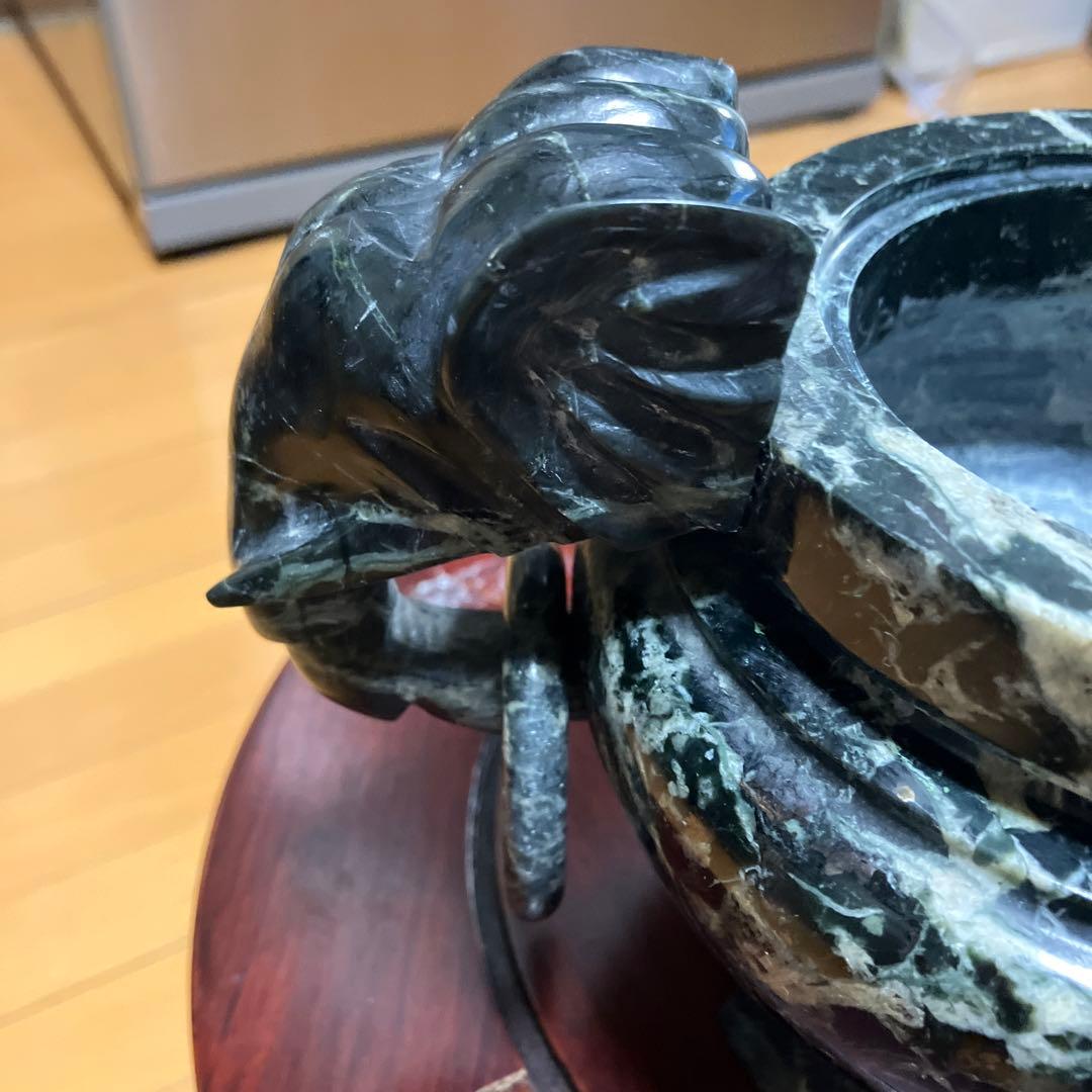 三足香炉 蛇紋石 大きめ獅子 象の通販はau PAY マーケット - 輸入雑貨