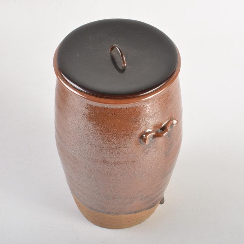 茶道具 瀬戸焼 古瀬戸 耳付 長水指 時代箱 C 6273