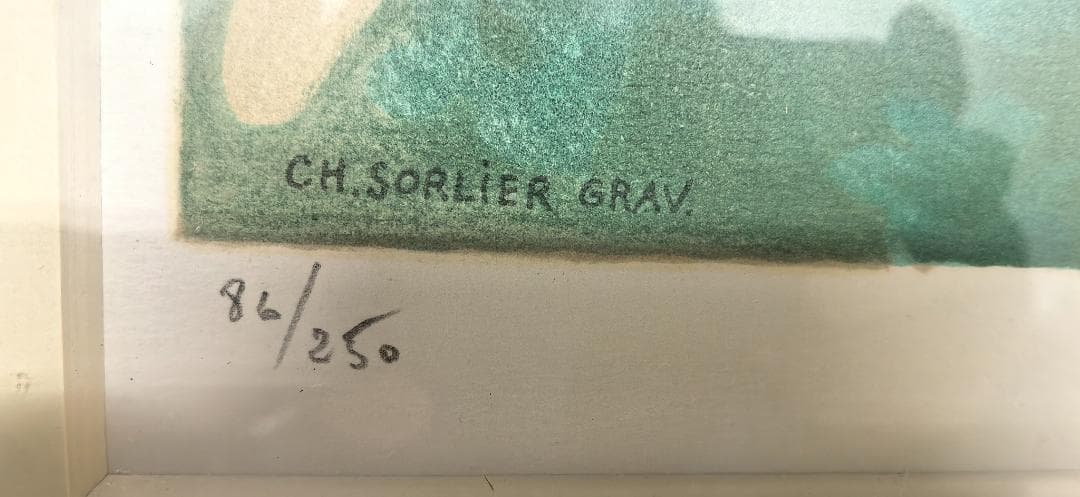 マリー・ローランサン「Dans le Parc」リトグラフ 額入り　公園の中