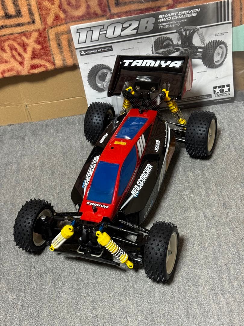 タミヤTT-02Bネオスコーチャーブラックスペシャル メカ類・OP等多数