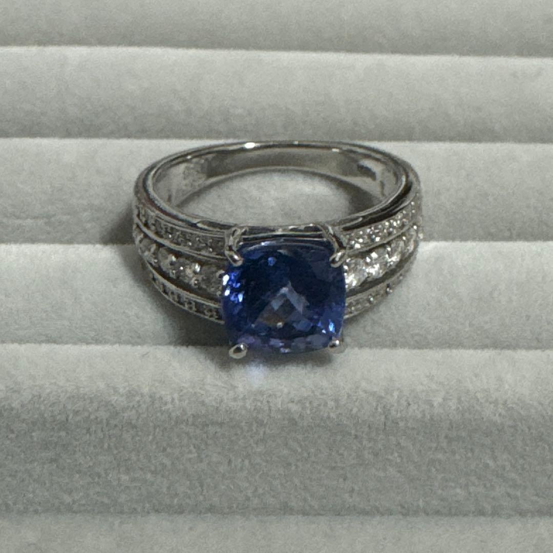 タンザナイト2.53ct ダイヤモンド0.36ct　pt900 リング　12号