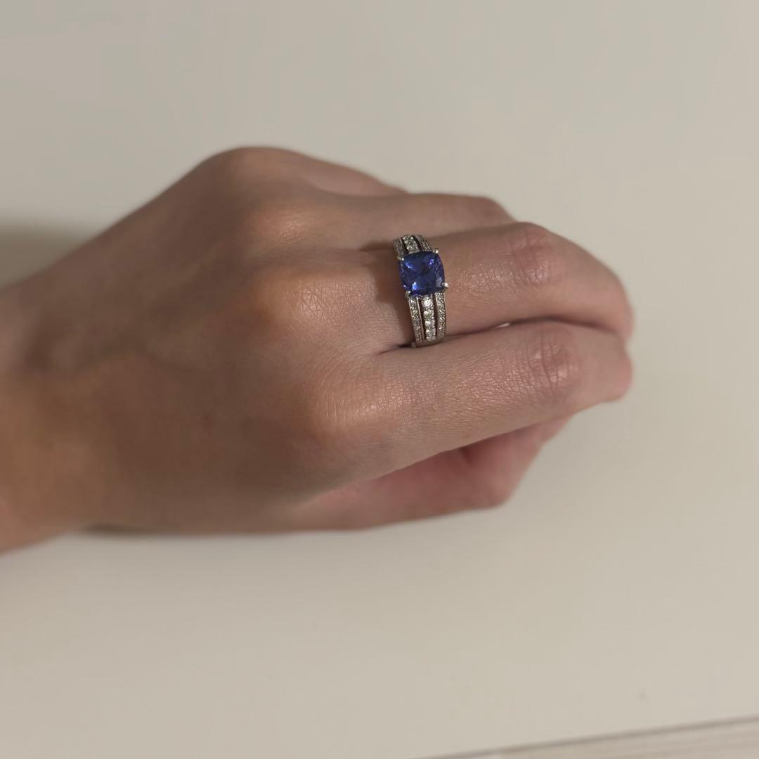 タンザナイト2.53ct ダイヤモンド0.36ct　pt900 リング　12号