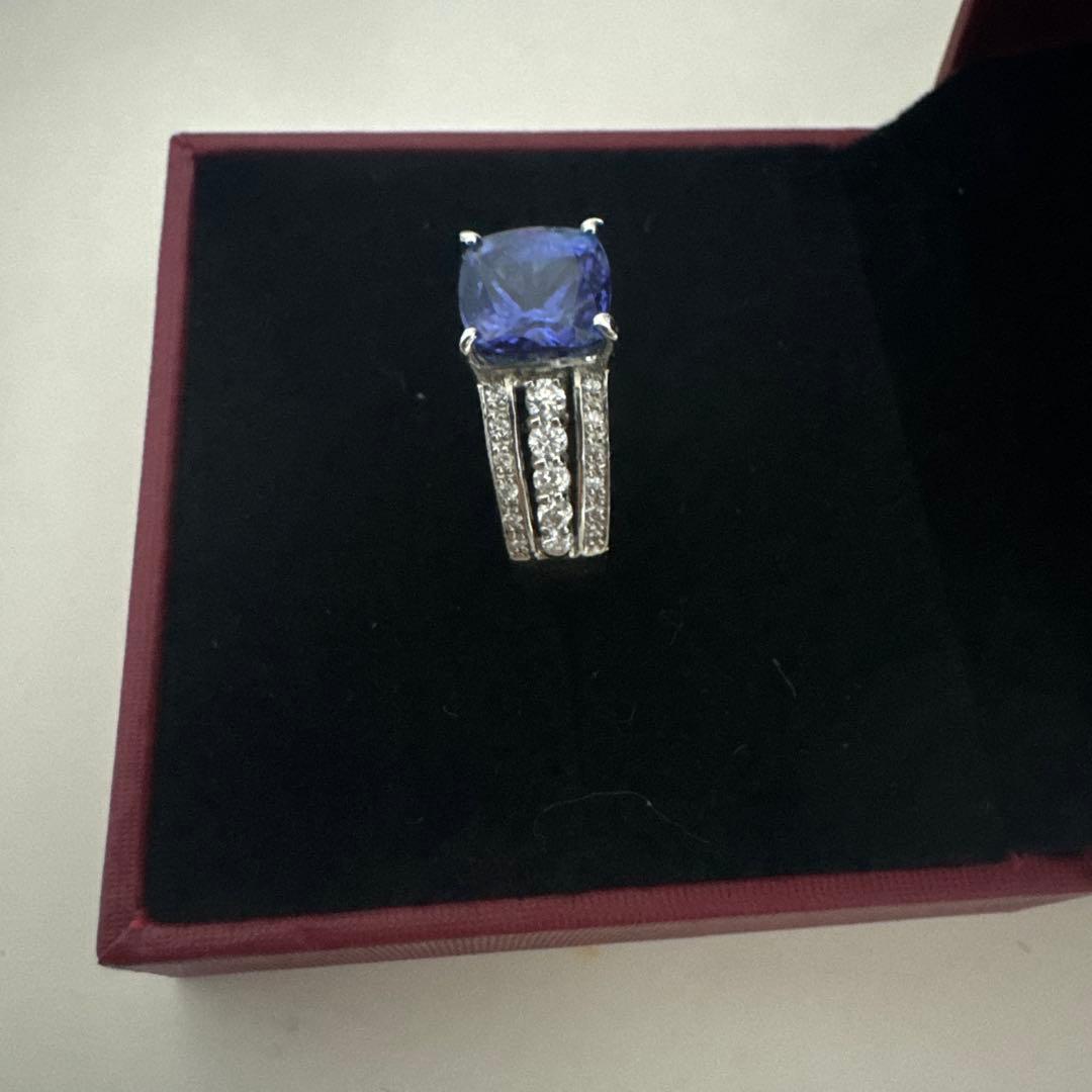タンザナイト2.53ct ダイヤモンド0.36ct　pt900 リング　12号