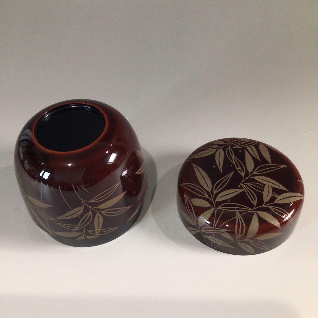 P629 棗 『吉田一峰作』『溜塗』『惺斉好』『笹蒔絵』『中棗』 共