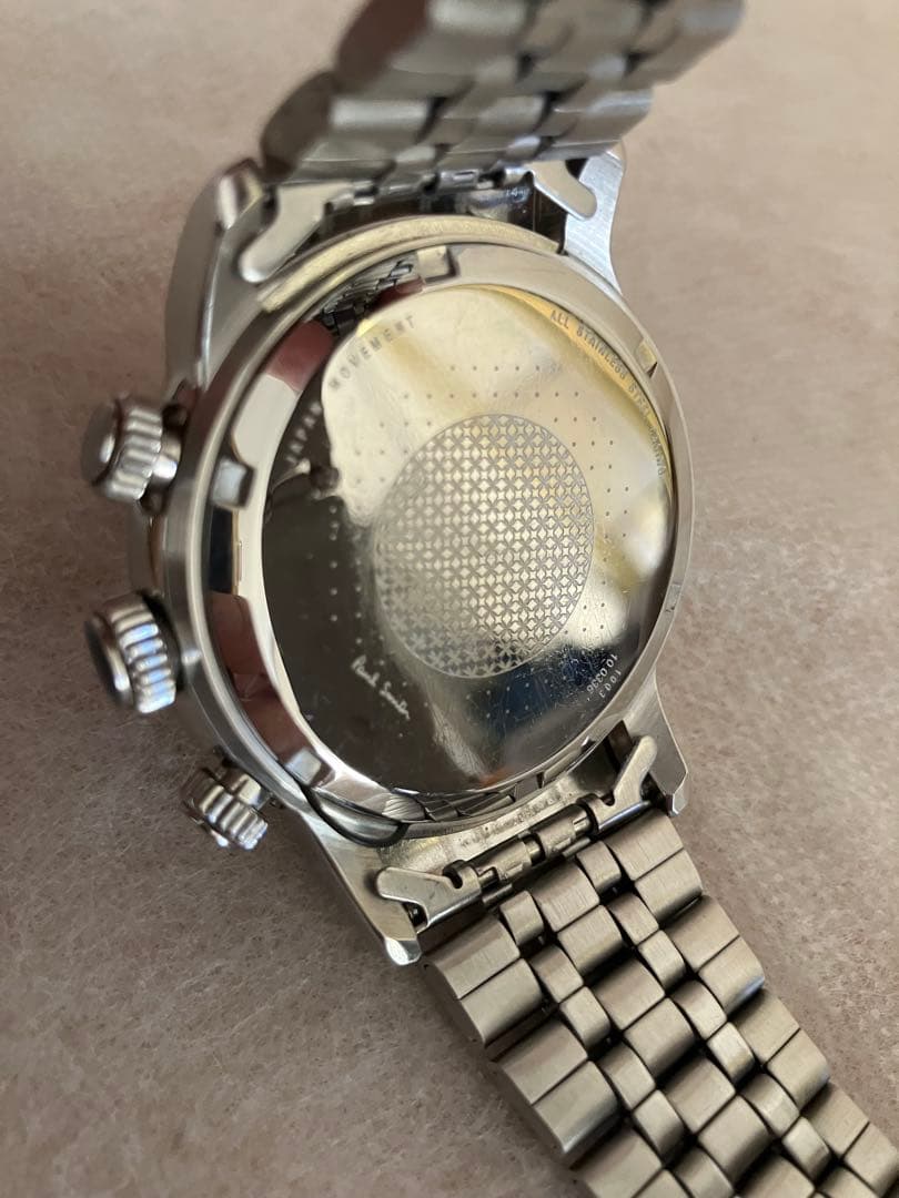 値下げ 稼働★Paul Smith クロノグラフ メンズ ＱＺ腕時計 電池新品