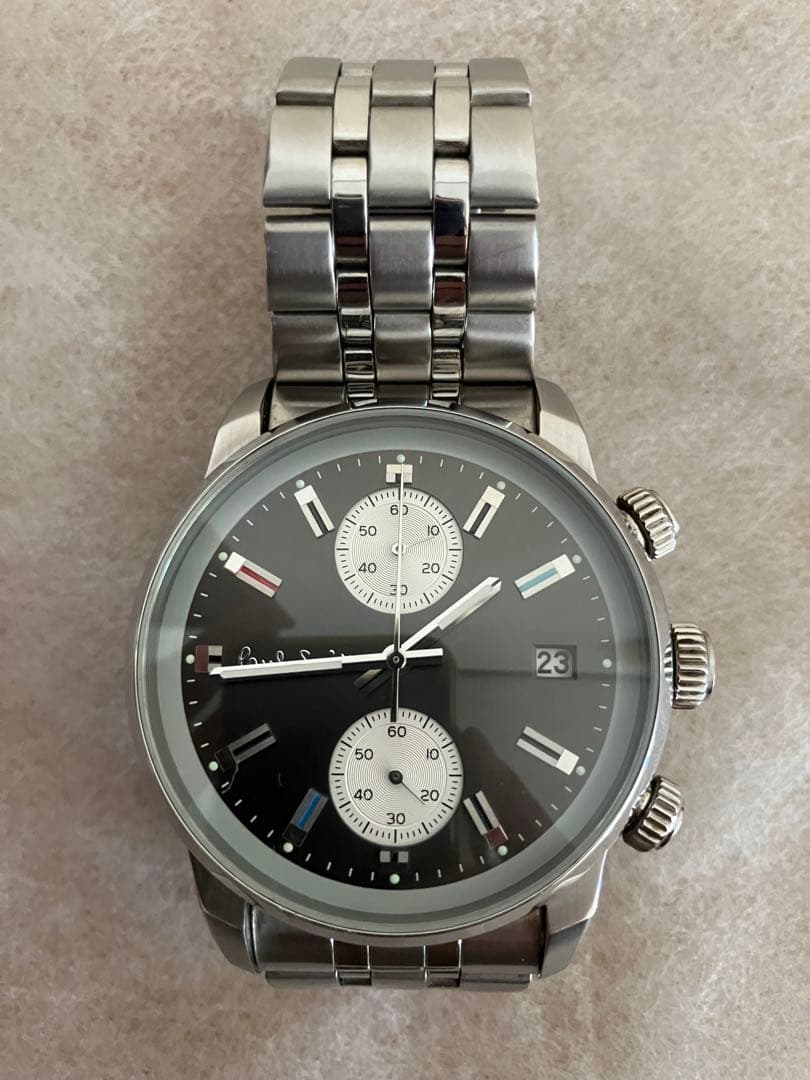 値下げ 稼働★Paul Smith クロノグラフ メンズ ＱＺ腕時計 電池新品