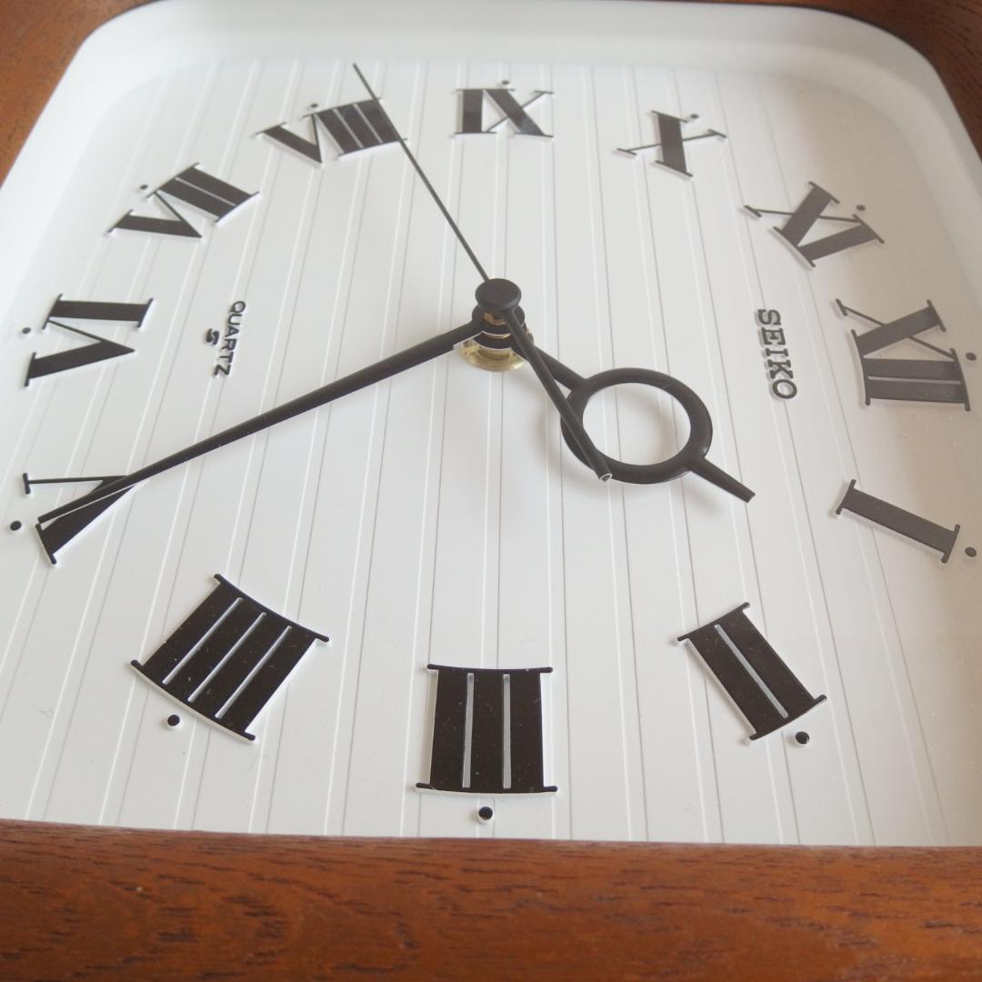 SEIKO 掛け時計 ウッドフレーム 70s