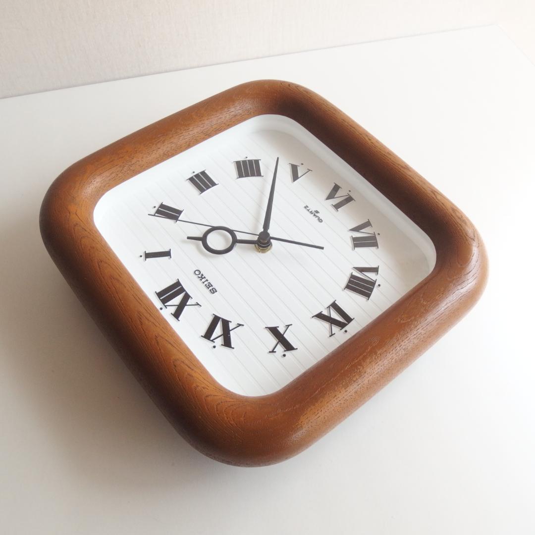 SEIKO 掛け時計 ウッドフレーム 70s