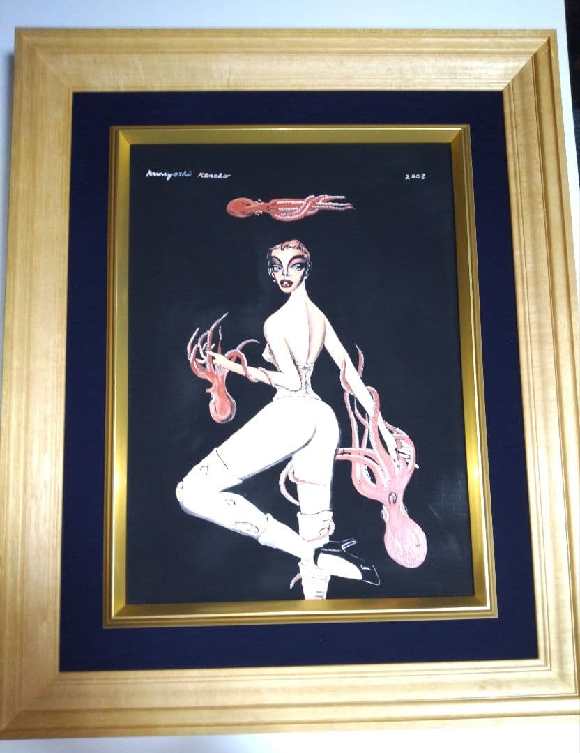 金子國義、絵画、油彩4F満潮2005額縁、肉筆、佐伯祐三、鴨居玲、片岡球子。