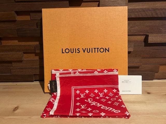 ♪送料無料★Louis Vuitton x Supreme★バンダナ★正規品♪