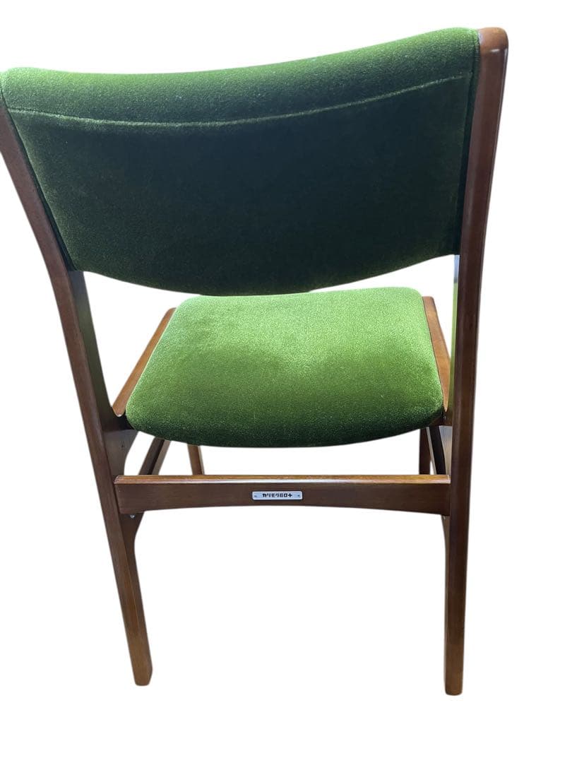 カリモク60 アームレスダイニングチェアモケットグリーン 2脚