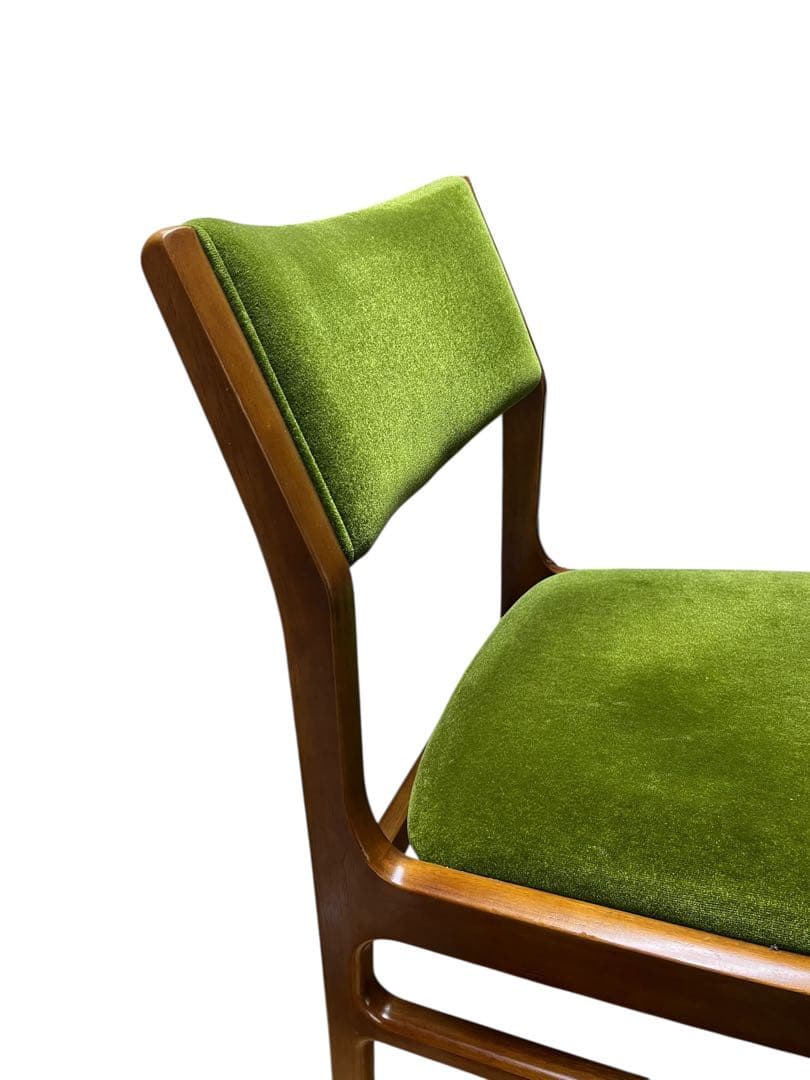 カリモク60 アームレスダイニングチェアモケットグリーン 2脚