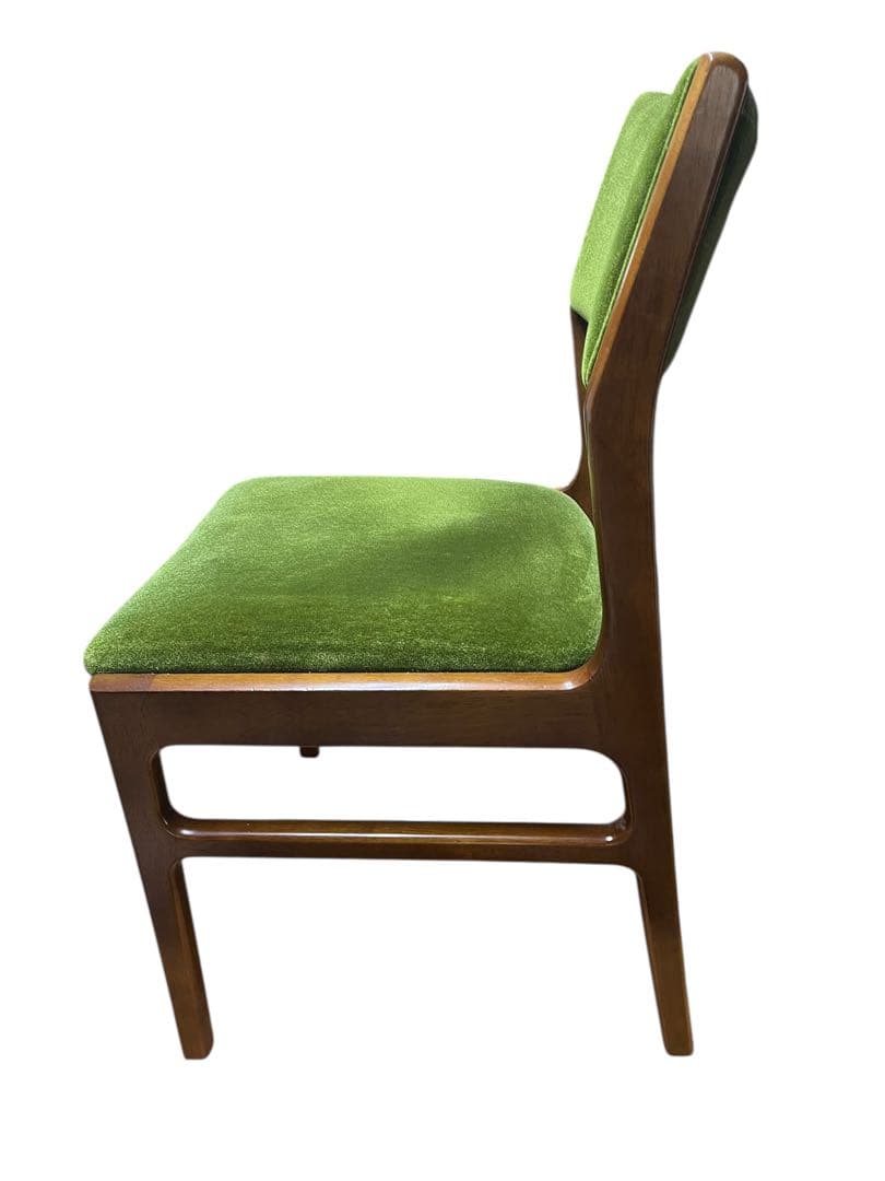 カリモク60 アームレスダイニングチェアモケットグリーン 2脚