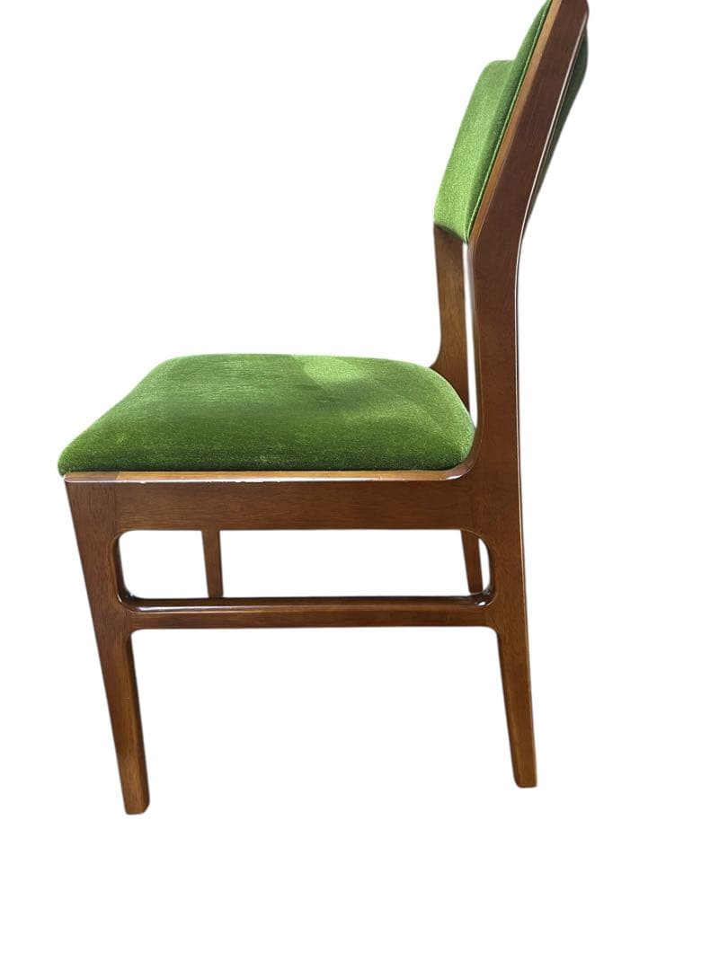 カリモク60 アームレスダイニングチェアモケットグリーン 2脚