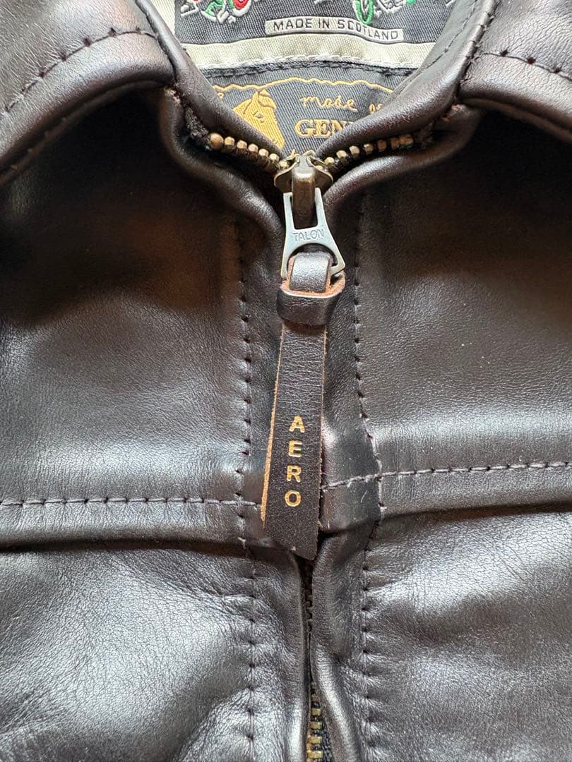 エアロレザー ホースハイド ハイウェイマン ライダース 馬革 稀少 美品