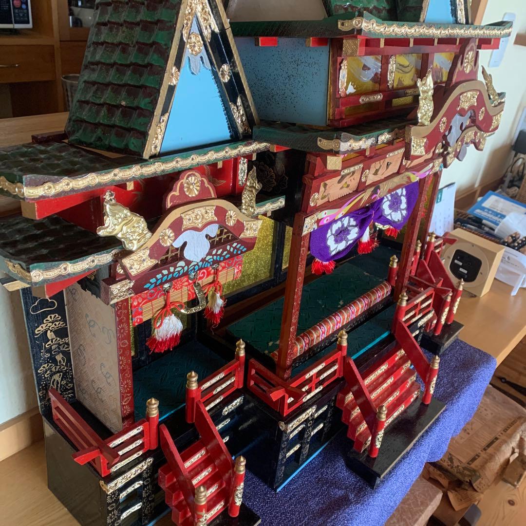 雛御殿 70cm×75cm アンティーク 木製 レトロ　ヴィンテージ