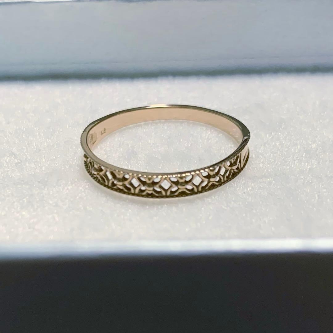 【専用】K18PGデザインリング/11号/コンアフェット/con affetto