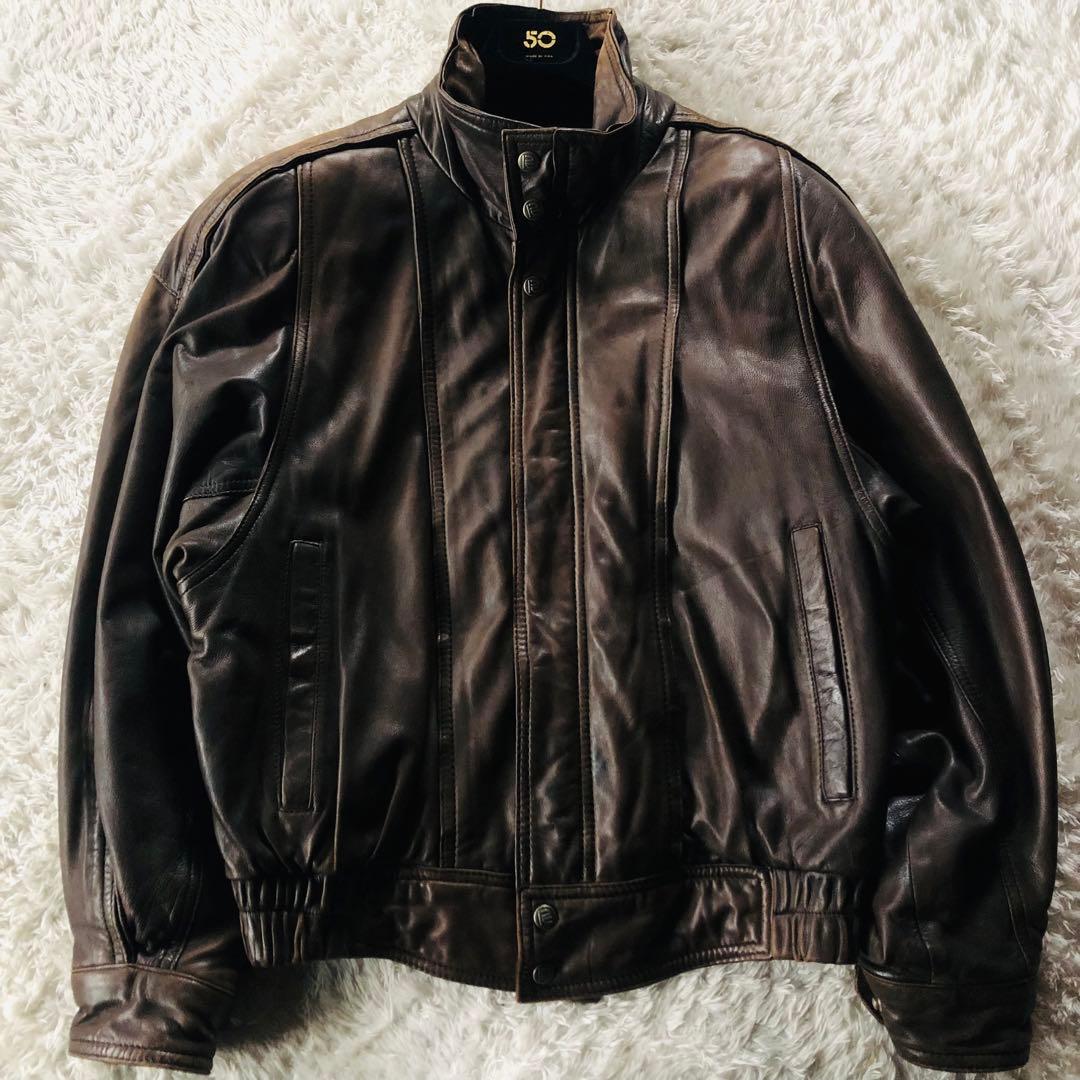 美品✨ ロバートコムストック ディアスキンジャケット 鹿革 艶感