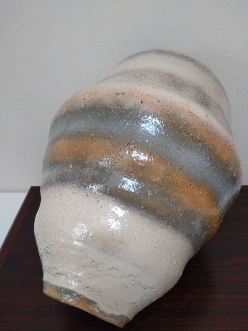 人間国宝】清水卯一 三色壷 高さ約34cm！特大花瓶 師:石黒宗麿 - メルカリ