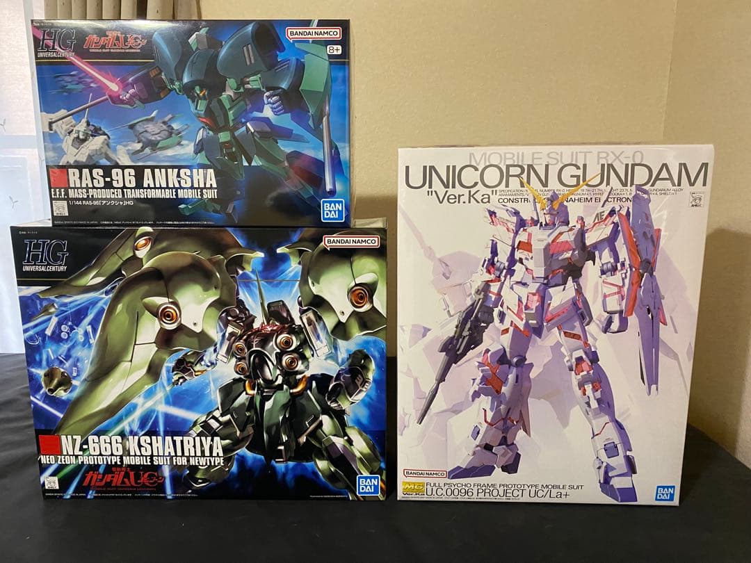 k*9様 RX-0 ユニコーンガンダム Ver.Ka 、HGアンクシャ、クシャト k*9様 RX-0 ユニコーンガンダム Ver.Ka 、HGアンクシャ、クシャト